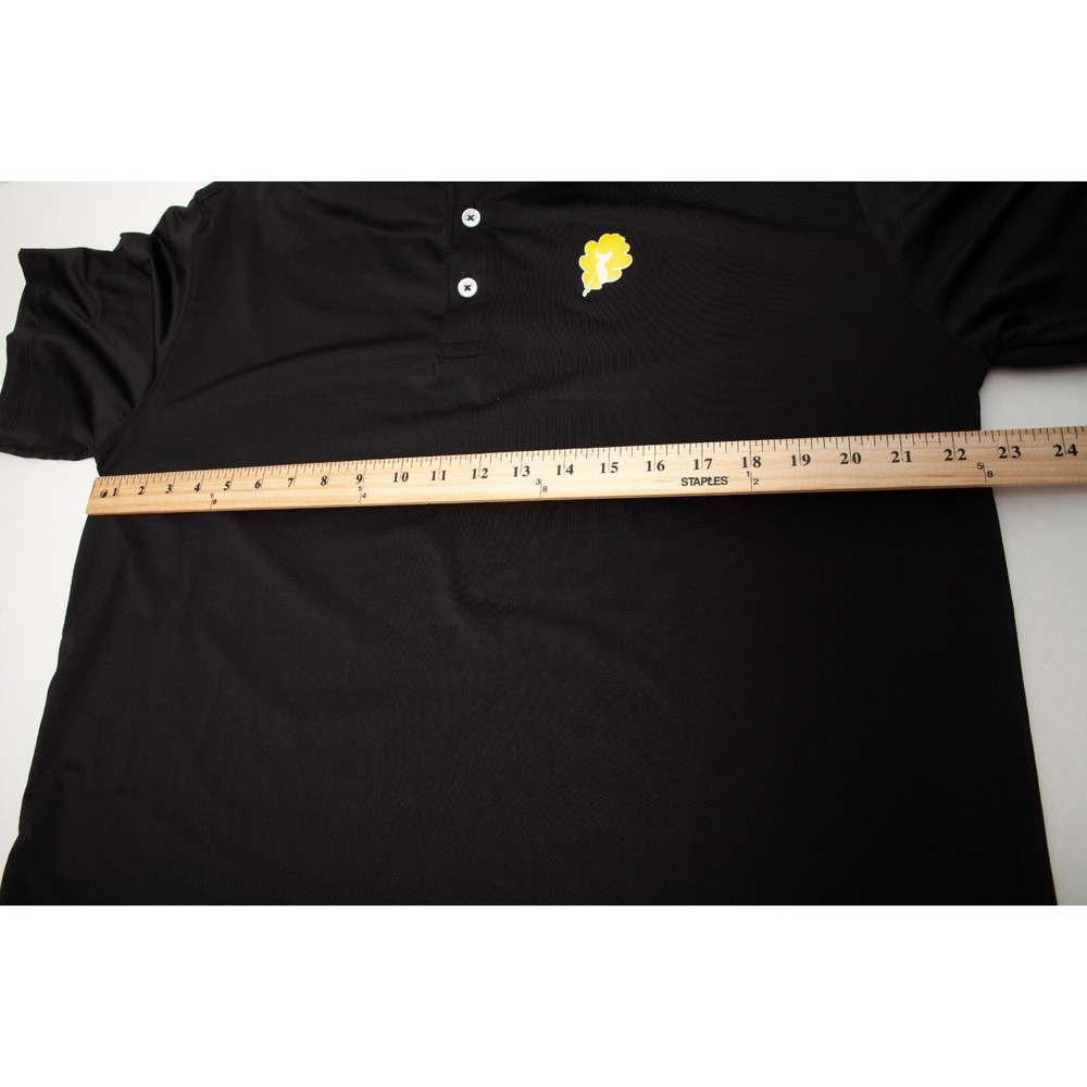 Bald Head Blues Polo Shirt Men Large Black Performance Stretch Golf Short Sleeve - Picture 8 of 10